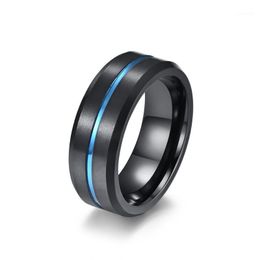 wedding rings for him UK - Wedding Rings Fashion Matte Tungsten Steel Ring For Men Engagement Simple Anniversary Male Him Jewelry1