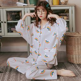 BZEL Hot Sale Pyjamas Sets For Women Stylish Cartoon Pijamas Long Sleeves Long Pans Ladies Pyjamas Casual Homewear Big Size XXXL Y200708