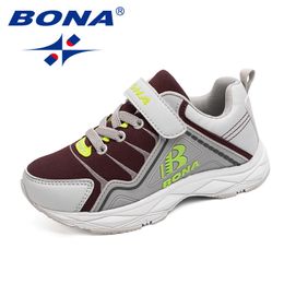BONA New Style Children Casual Shoes Hook & Loop Boys Shoes Synthetic Girls Shoes Comfortable Kids Sneakers Fast Free Shipping LJ200907