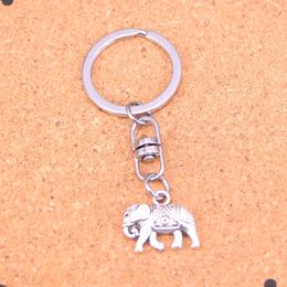 Fashion Keychain 16*20mm Thailand mounts elephant Pendants DIY Jewelry Car Key Chain Ring Holder Souvenir For Gift