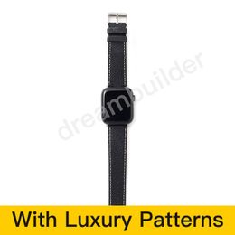 Fashion Designer watch Strap for Apple watchband iWatch band 41mm 45 42mm 38mm 40mm 44mm iwatch 2 3 4 5 6 7 bands Leather Straps Bracelet Stripes watchbands