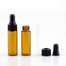 5ml Amber Glass Essential Oil Dropper Bottles Mini Empty Eye Dropper Perfume Container