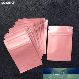 7*10cm Colors Mini ZBaggie Aluminized Recyclable Bags Mini Plastic Bags Pink Jewelry Storage Bag With Zipper 40x