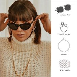 Sunglasses Frames Thick Chain Imitation Pearl Glasses Women Accessories Multifunction Anti-Lost Headset Mask Lanyard Hold Straps1