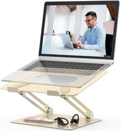Laptop Stand,Youbester Adjustable Multi-Angle Stand with Heat-Vent to Elevate Laptop, Aluminum Ergonomic Portable Computer Notebook Stand Compatible