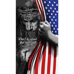 Don't be Afraid Just Have Faith American Jesus Christian Flags 3x5, Double Sided 150x90cm Hanging National , Festival , Drop Shipping