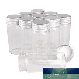 24pcs 30ml 1OZ Glass Bottles with Aluminium Caps 30*70mm Glass Jars Transparent Glass Containers Perfume Bottles