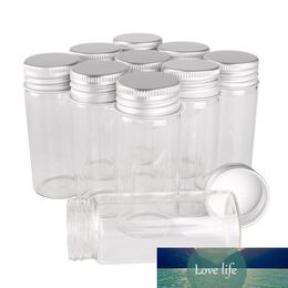 24pcs 30ml 1OZ Glass Bottles with Aluminum Caps 30*70mm Glass Jars Transparent Glass Containers Perfume Bottles