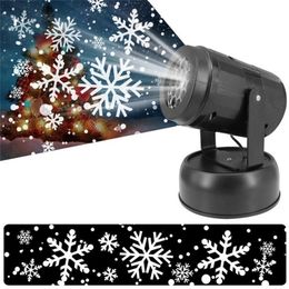 Snowflake Projection Lamp Christmas Snow LED Laser Projector Light Indoor Outdoor New Year Party Decoration Landscape Decor 201127