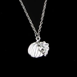 Fashion 21*18mm Pumpkin Leaf Fall Thanksgiving Halloween Pendant Necklace Link Chain For Female Choker Necklace Creative Jewellery party Gift