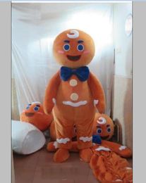 2019 Factory sale Adult Cute BRAND Cartoon Gingerbread Man Mascot Costume Fancy Dress
