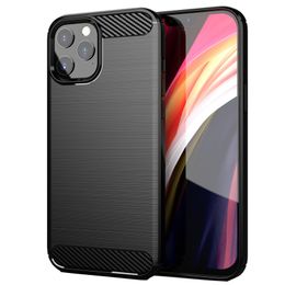 Carbon Fiber Texture Shockproof Cover Protective Slim Fit Soft TPU Silicone Case for iPhone 12 Pro MAX 5G,iPhone 12 mini 2020
