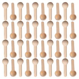 50/100/200/500/1000Pcs Mini Nature Wooden Home Kitchen Cooking Spoons Tool Scooper Salt Seasoning Honey Coffee Spoons1