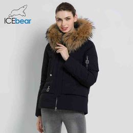 Winter Fur Collar Women's Jacket High Quality Warm Coat Stylish Woman Parkas Brand Apparel GWD19062I 211221