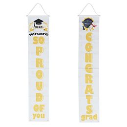 Proud of You Congrats Grad Door Banner 180x30cm, Hanging Door Flags and Banners, Free Shipping