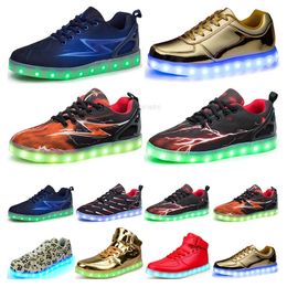 Casual luminous shoes mens womens big size 36-46 eur fashion Breathable comfortable black white green red pink bule orange two 76JHYU