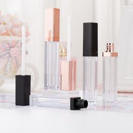 5ML Lip Gloss Containers Empty Square Lip Gloss Tube Makeup Lip Oil Container Plastic Tubes Black Rose Gold LX3434