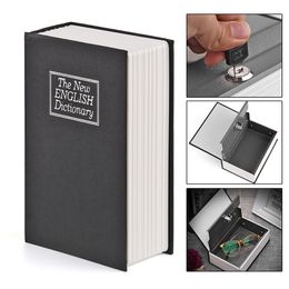 Konesky New Shaped English Dictionary Book Lock-up Storage Box Money Piggy Bank Coins with Keys Safe for home and travel use LJ201212