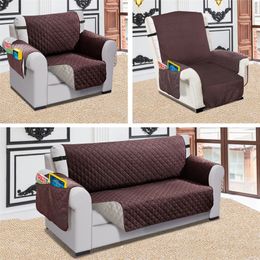 Recliner Sofa Couch Cover Pet Dog Kids Mat Protector Sofa Cover Water Resistance Quilted Reversible Sofa Covers For Living Room LJ201216