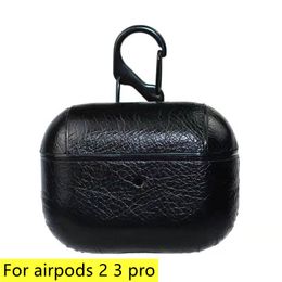 Fashion new Headphone Accessories airpods 3 2 1 Case high quality airpod pro cases Black Brown Wireless Bluetooth Headset protection earphone protector keychain