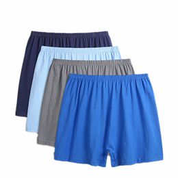 /lot Old Man Boxer Underwear Cotton Male Family Underpants Breathable Soft Men's Shorts Loose Home High Waist Boxers Men LJ201110