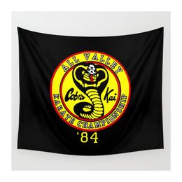 cobra kai flag Tapestry Set Decoration For Outside Easter Horizontal Funny Outdoor Home Bedroom Decorative