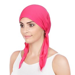 2021 New Muslim hijab caps for women solid Colour arab wrap head scarf fashion hijab underscarf caps turbante mujer