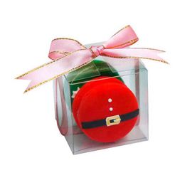 Plastic Macaron Boxes for 2 Plastic Candy Cookies Mini Cupcake Packaging Wedding Favors,Babay Shower Y220106