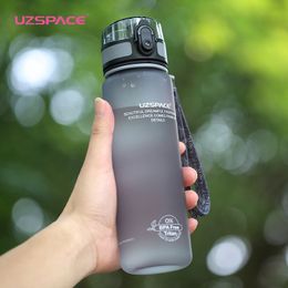 Hot Sports Water Bottle 500ML 1000ML Protein Shaker Outdoor Travel Portable Leakproof Drinkware Plastic My Drink Bottle BPA Free 201128