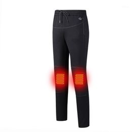 Racing Pants 2021 Winter Cycling Heated Men Women Fleece Electric USB Heating Trousers Insulated S-3XL Black1