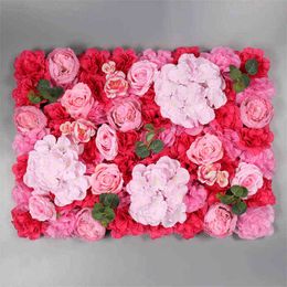 Gifts for women Simulation Flower Wall Background Wall Decoration Rose Fake Flower Plant Wedding Outdoor Wall Decoration Festive Scenery Props