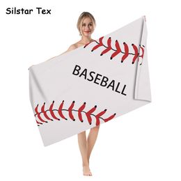 Silstar Tex Ball Sports Style Bath Towel Basketball Football Personality For Man kids Women Beach Towels Gift Swimming 201027