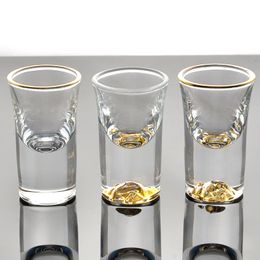 factory outlets 10ml Gold mountain glss thick bottom wine glasses shot glasses C1