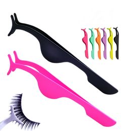 False Eyelash Curler Tweezers False Eye Lash Applicator Eyelash Extension Nipper Auxiliary Clip Clamp Makeup Tools