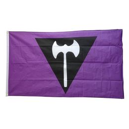 Labrys Lesbian Pride Flag 3x5 FT Banner 90x150cm Festival Party Gift 100D Polyester Printed Hot selling!