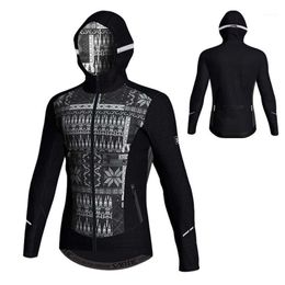 Racing Jackets Santic Cycling Jacket Winter Men Keeping Warm 3D Layer Windproof Thermal Mountain Road Bicycle Bike Clothing1