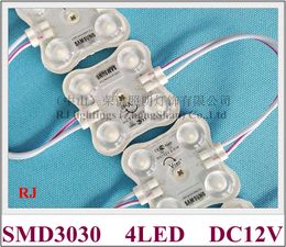 injection LED module light DC12V SMD 3030 4 led 2W 220lm 40mm*40mm*8mm with lens Aluminium PCB high bright IP65