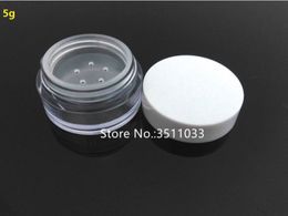 20pcs 50pcs 100pcs Plastic White Empty Loose Powder Compact Jar with Sifter Cosmetic Box Containers Beauty Tool