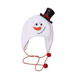 Christmas Santa Snowman Kids Hat Children New Year Gifts Cartoon Elk Child Hats Winter Warm Cap Xstmas Party Decoration WVT1224