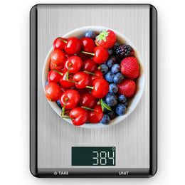 High Precision Digital Food 22lbs/10kg Kitchen LCD Display Touch Screen For Cooking Baking Scale 201118