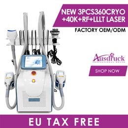 Eu tax free 7in1 cryotherapy cellulite belt double chin face inner thighs arm skin tightening laser lipolysis weight loss equipment CE