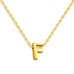 English initial Necklace Stainless steel gold letter pendant string women necklaces fashion Jewellery gift will and sandy