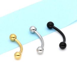 Modrsa 2pcs/lot Stainless Steel Eyebrow Ring Barbell Tragus Ear Piercings Nose Ring Lip Eyebrow Piercings Ring Body Jewelry Q jllwmd