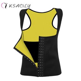Neoprene Waist Trainer womens Body Shaper Women Slimming Shirt Vest Shirt Chest Abdomen tight Waist Trainer Vest Slimming Belt LJ201209