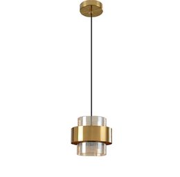 modern gold Cylindrical glass small pendant lights Simple light nordic Living Room Dining Room lustre kitchen glass hanging lamp