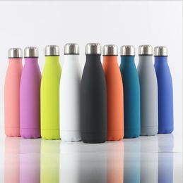Cola Shaped Bottle Insulated Double Wall Vacuum Tumbers Stainless Steel Thermos Cups Creative Thermos Bottle Coke Cup LSK1856