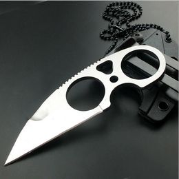 Top Quality Necklace Survival Knife 58-60HRC 9CR18MOV Steel Satin Blade Outdoor Hunting Tactical Knives Camping Outdoor EDC Tools