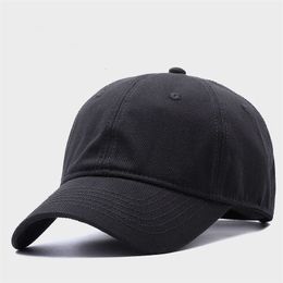 Big Head Man Plus Size Cotton Baseball Cap Men Summer Polyester Sun Hat Male Sizes Hats M 55-60cm L 60-65cm 220312