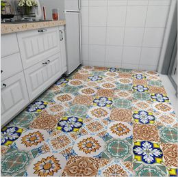 Tile paste kitchen Wall Stickers waterproof PVC tiles patch Bohemian pattern self-adhesive anti-skid small sticker