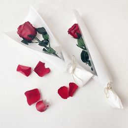 Decorative Flowers Mother's Day Valentine's Day gift immortal flower single rose bouquet Party Supplies By sea T2I53330